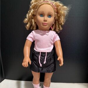Tolly Tots 18” Doll Blonde Curly Hair with Blue Eyes and Freckles
